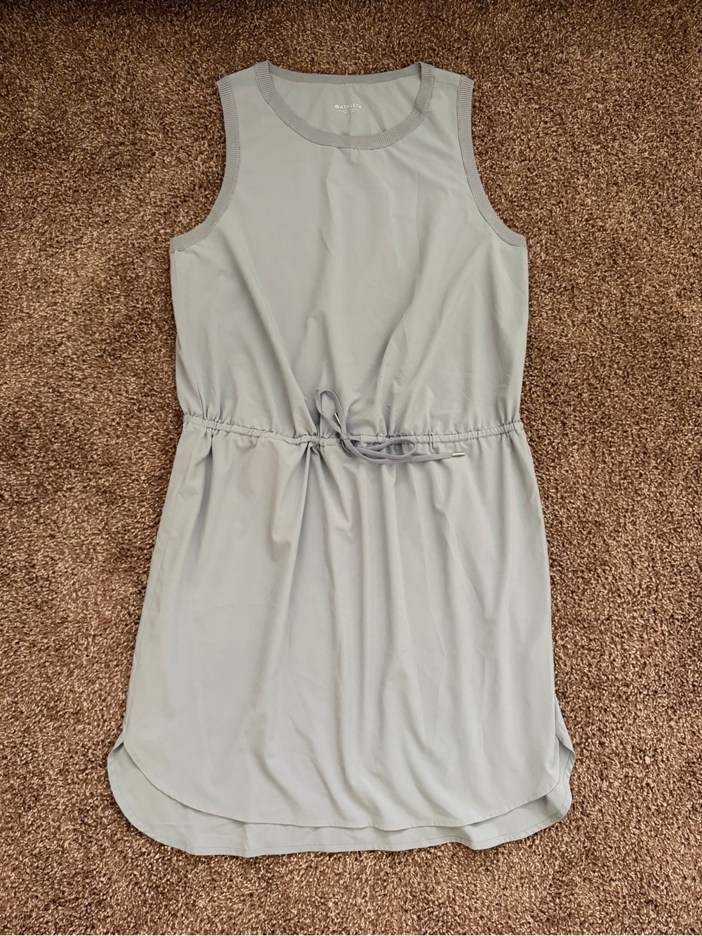 Athleta Light Gray Drawstring Tank Dress